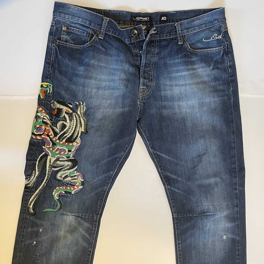 Ed Hardy Y2K Embroidered Ed Hardy Jeans - image 2