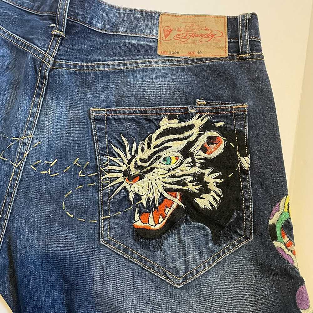 Ed Hardy Y2K Embroidered Ed Hardy Jeans - image 9