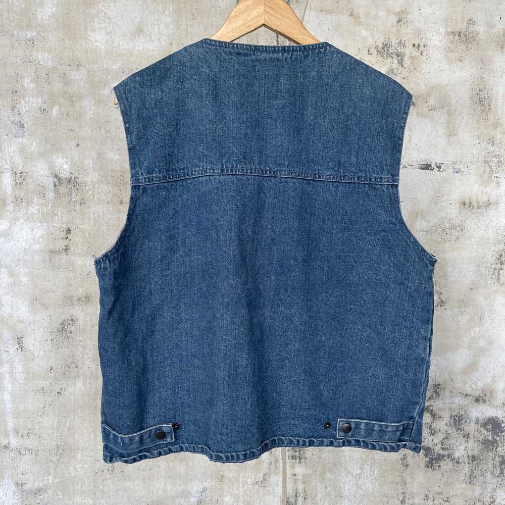 Vintage Denim Utility Vest - image 2