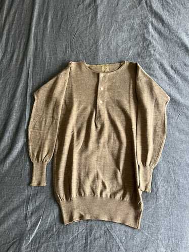 1940s US Army Wool Winter Undershirt OD Wool Sz SMALL Gardner
