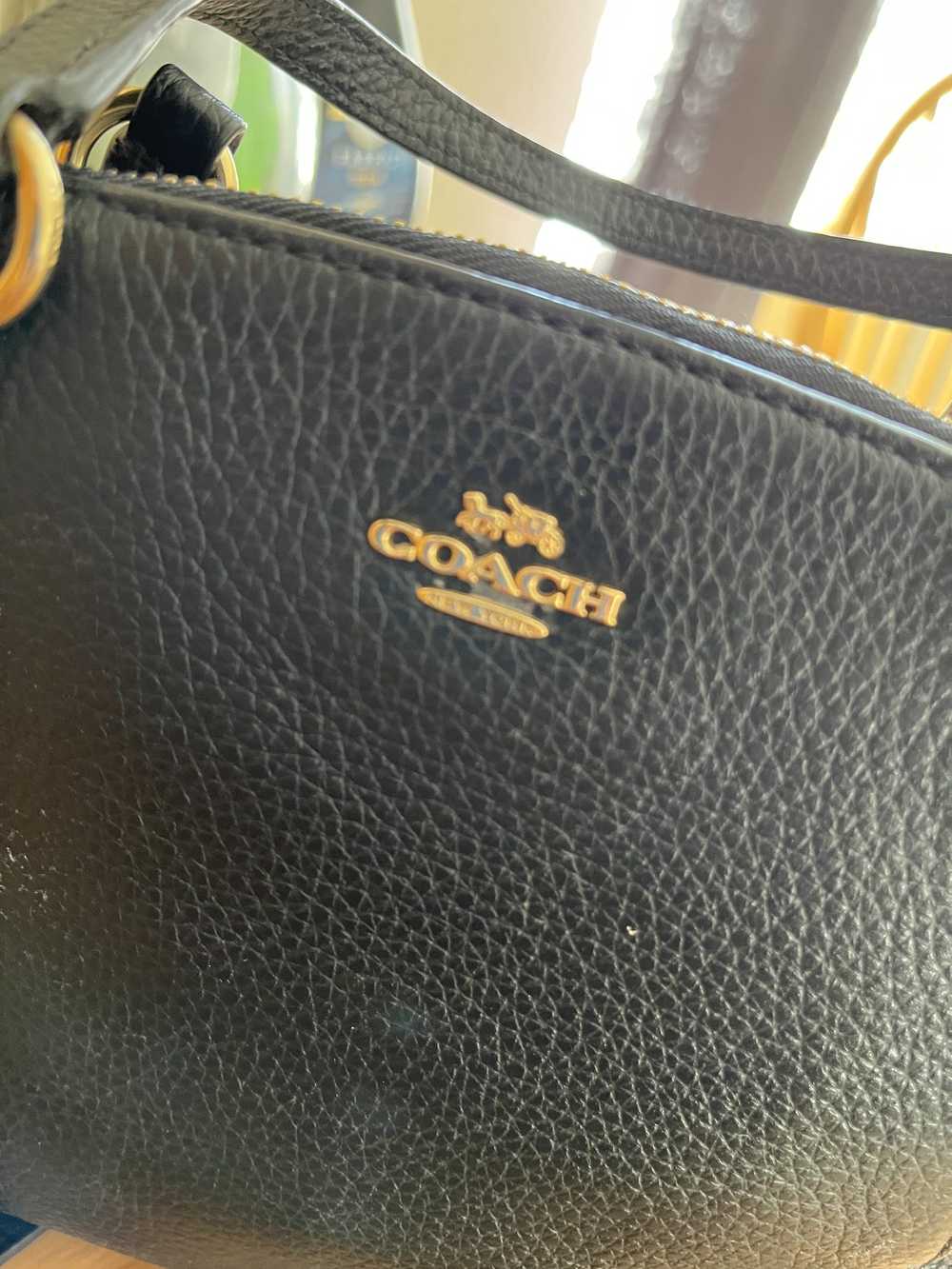 Coach Coach pebbled leather top handle bag - image 3