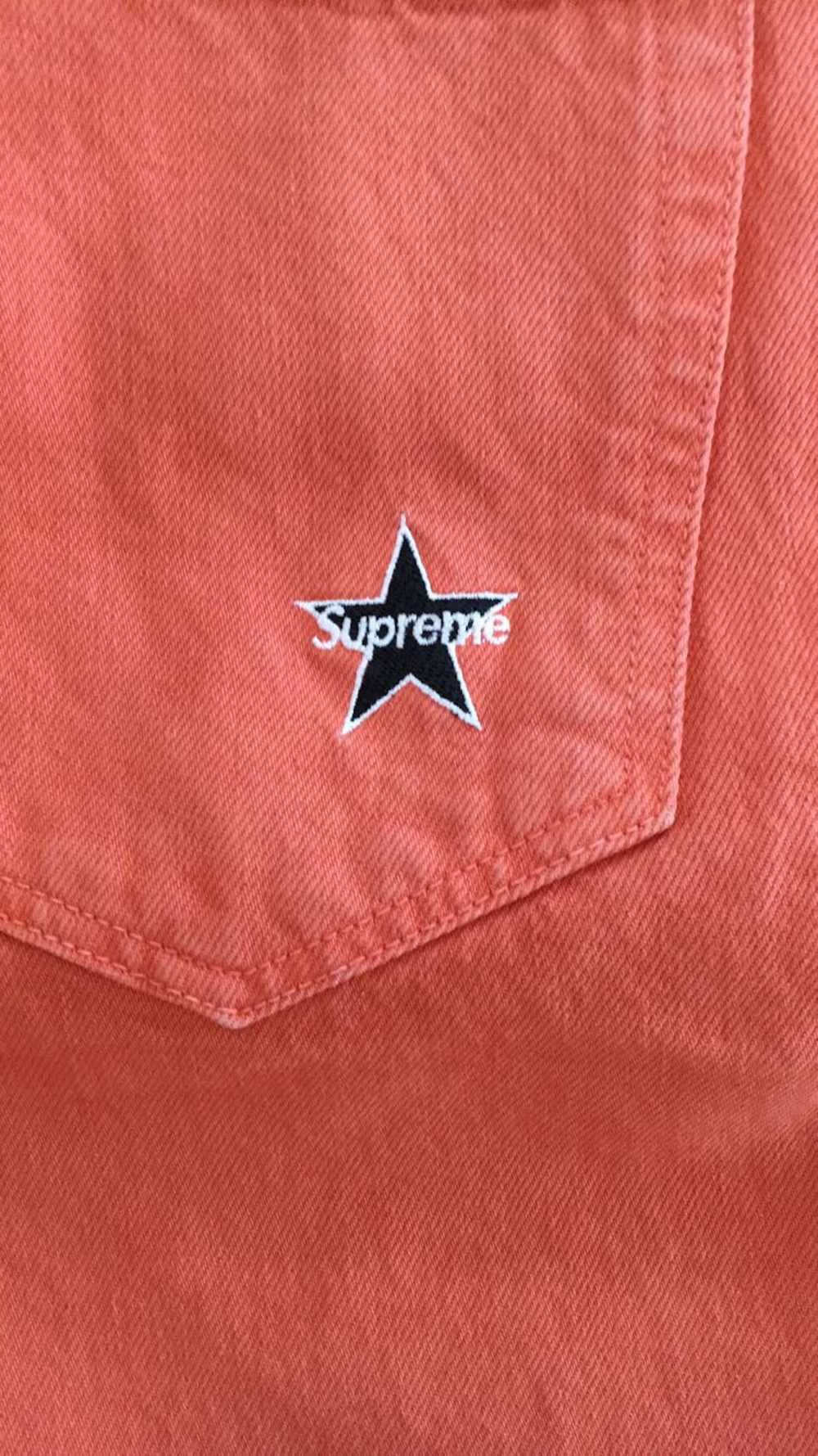 Supreme Washed Regular Jeans Orange - image 2