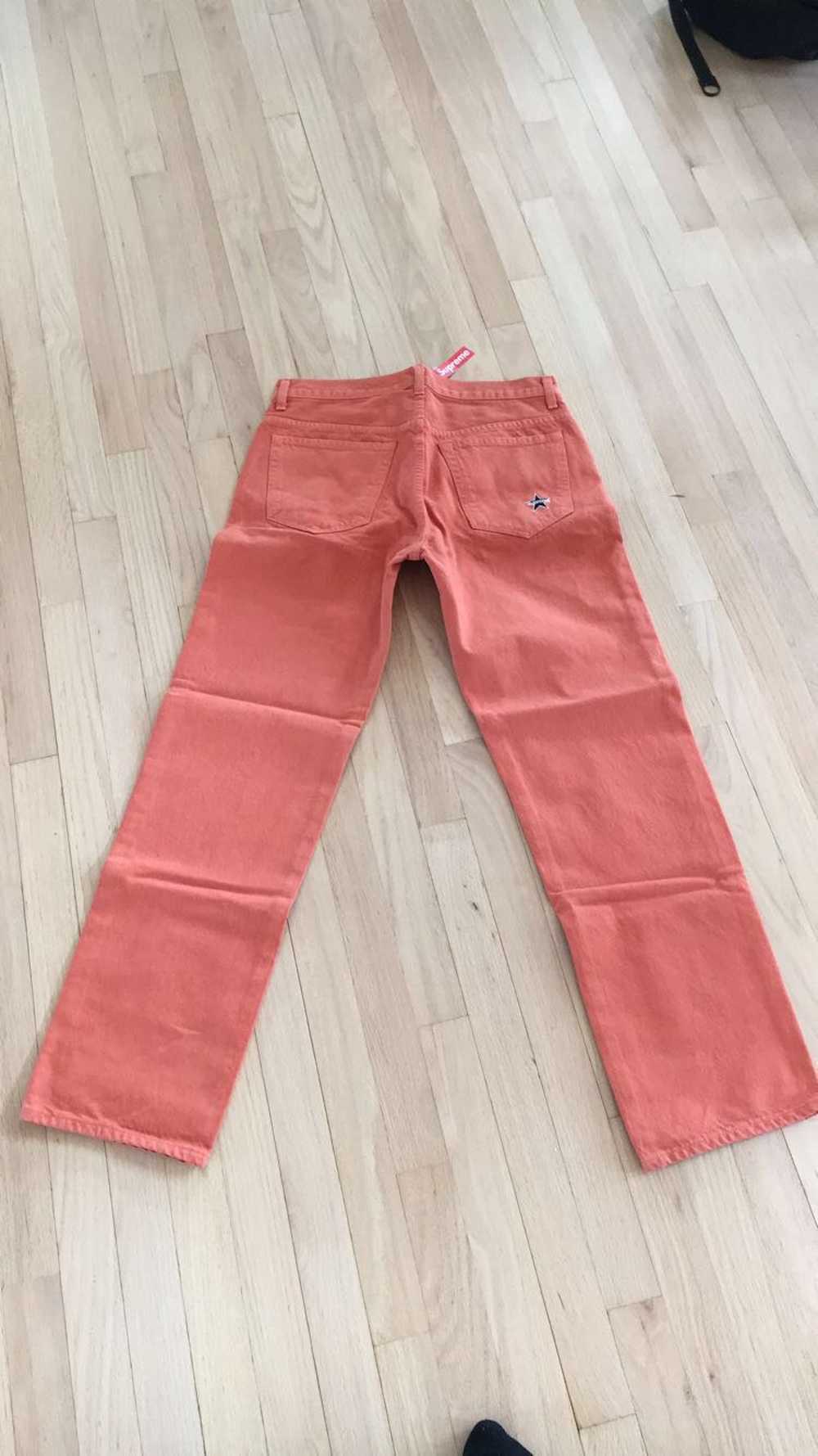 Supreme Washed Regular Jeans Orange - image 4