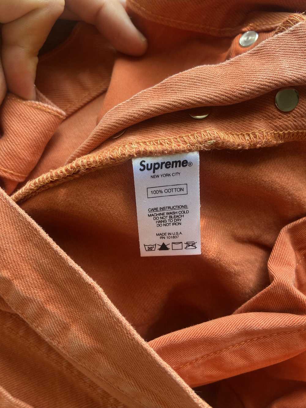 Supreme Washed Regular Jeans Orange - image 5