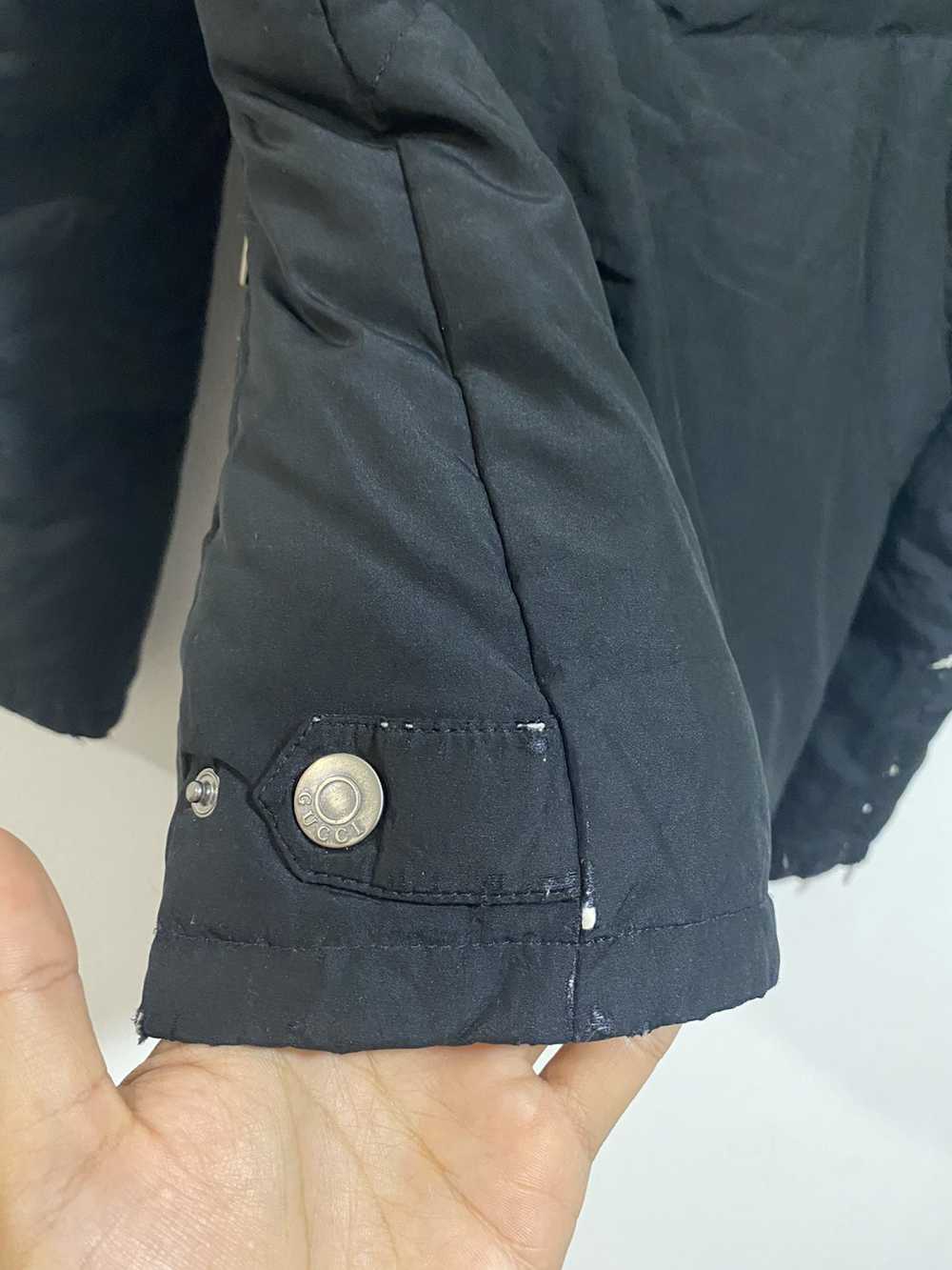 Gucci × Vintage Gucci Black Silk Puffer Coat - image 10