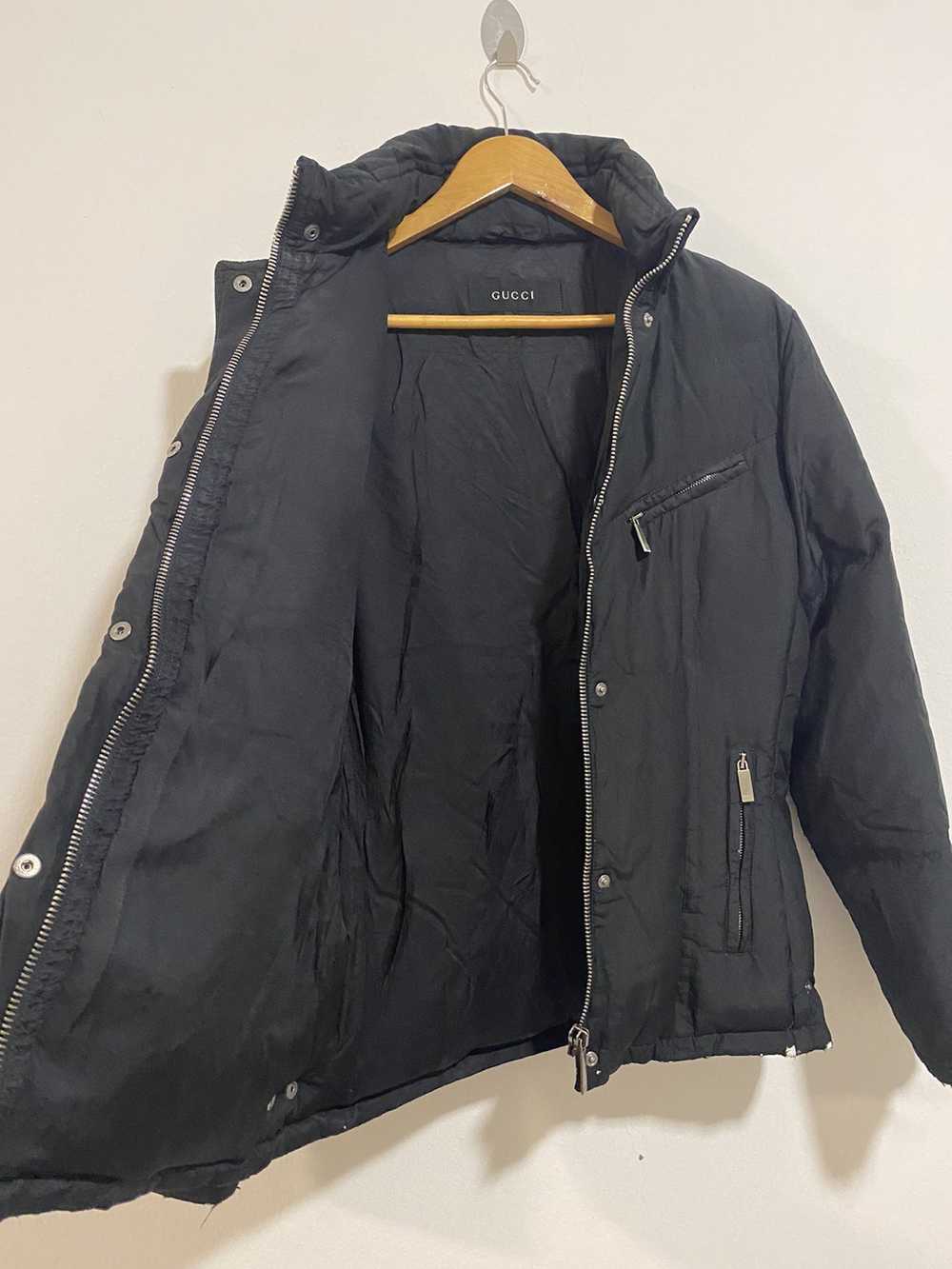 Gucci × Vintage Gucci Black Silk Puffer Coat - image 12