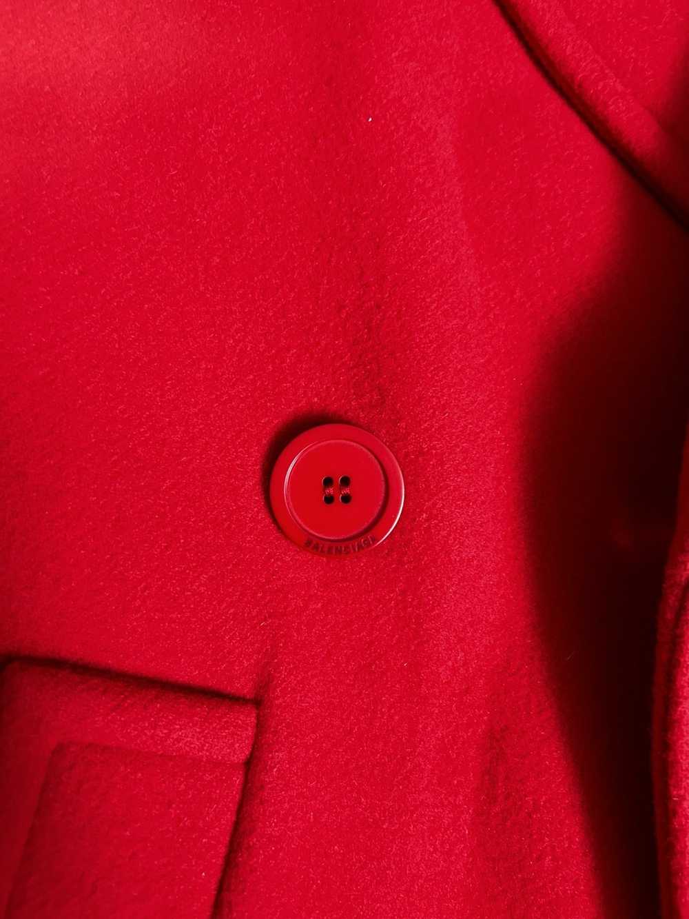 Balenciaga SS19 Boxy Shoulder Coat in Red - image 2