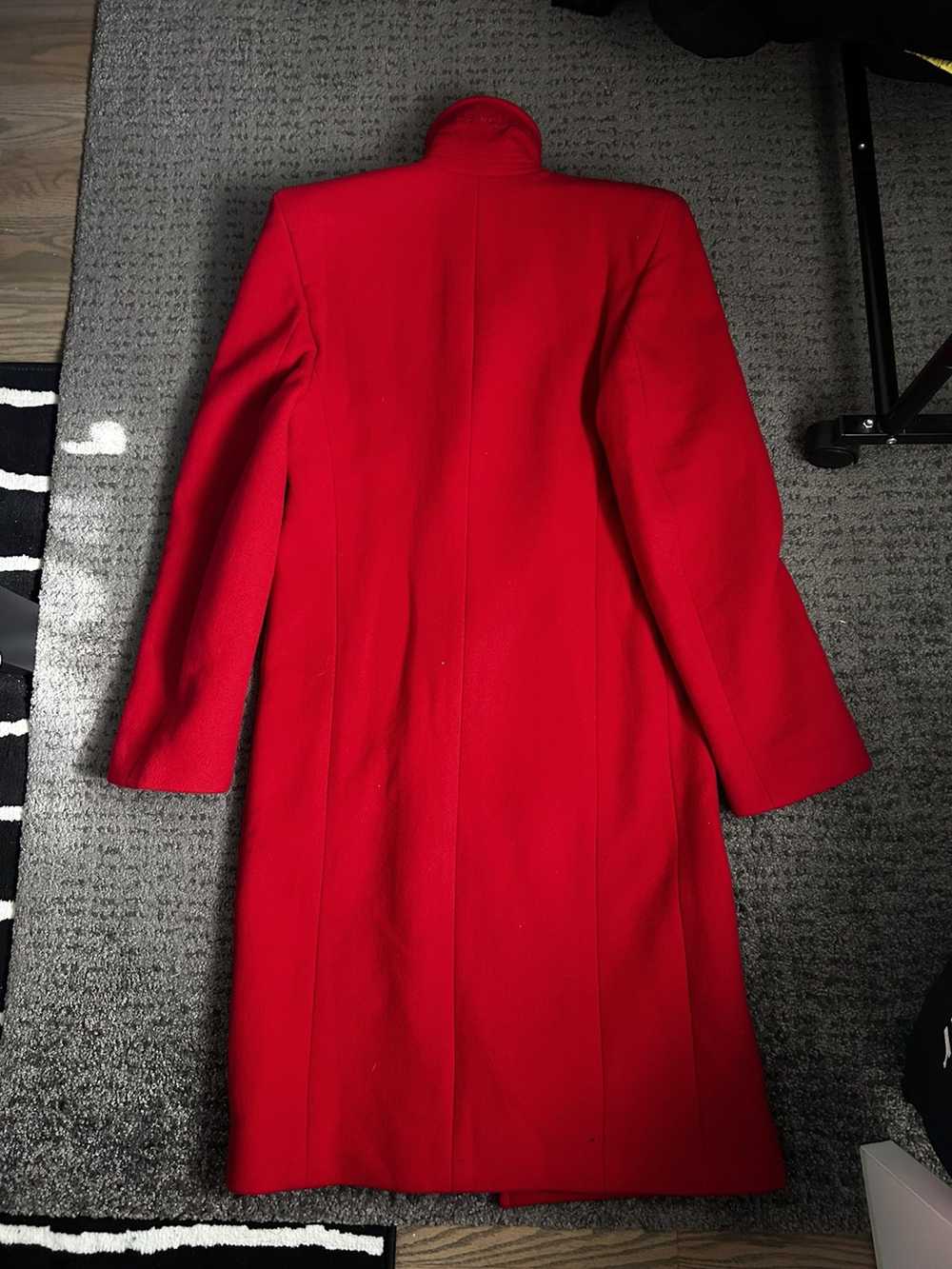 Balenciaga SS19 Boxy Shoulder Coat in Red - image 6