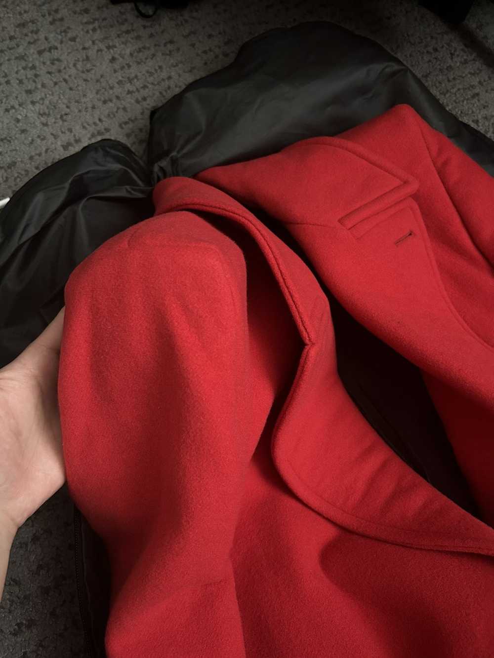 Balenciaga SS19 Boxy Shoulder Coat in Red - image 8