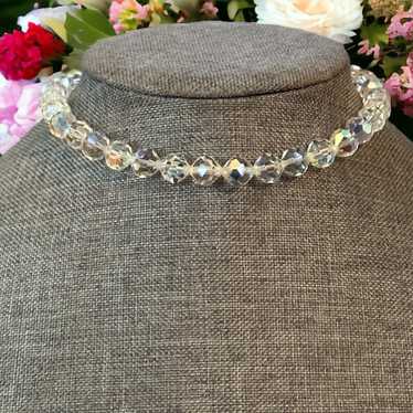 Vintage Vintage Aurora Borealis Crystal choker ne… - image 1