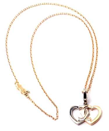 Cartier Cartier RoseWhite Gold Double C Heart Pend