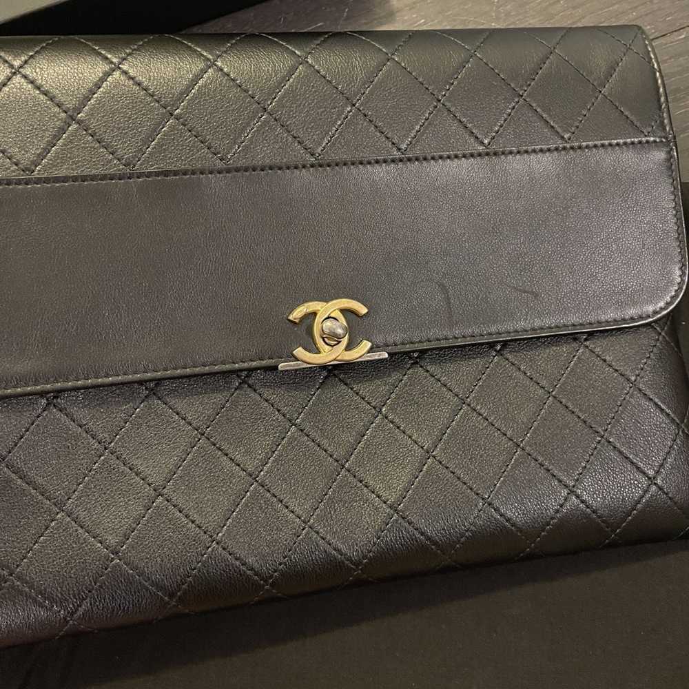 Chanel Chanel leather clutch black bag Superb cas… - image 3