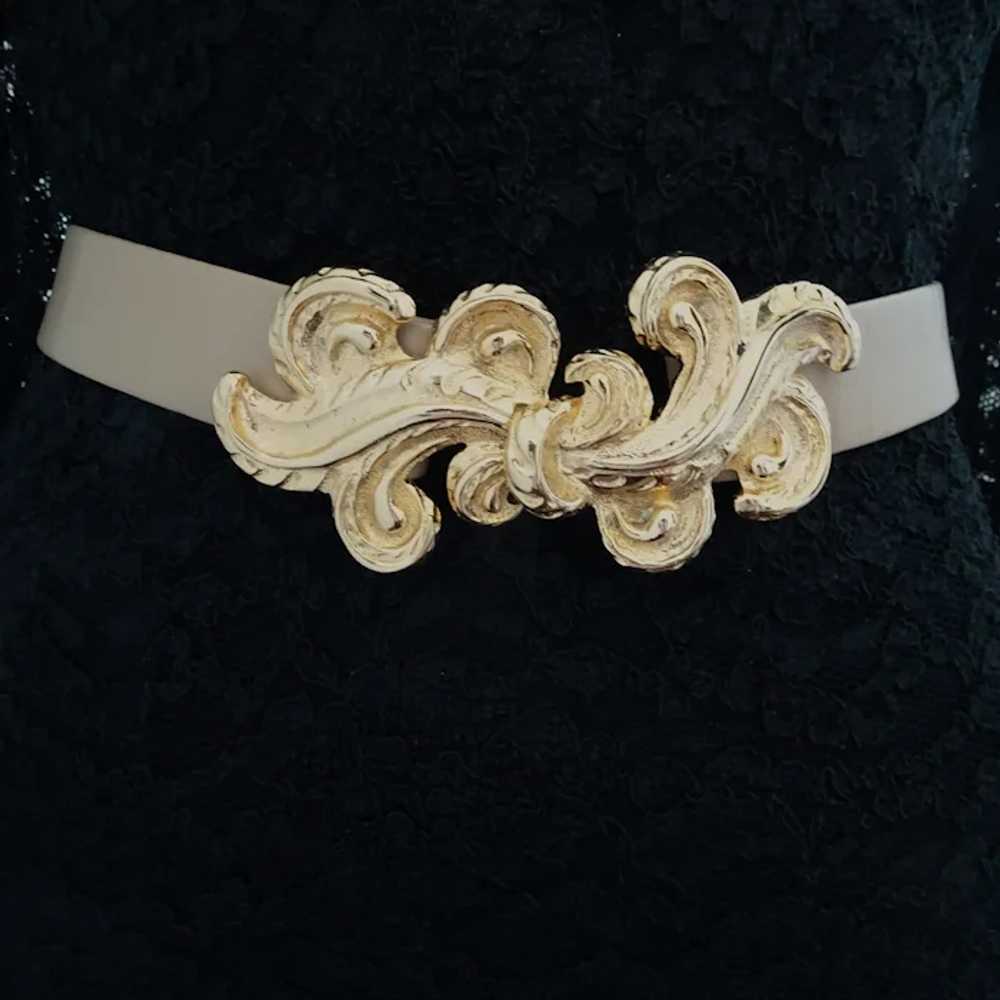 Vintage Mimi Di N Gold Plated Acanthus Buckle Bel… - image 3