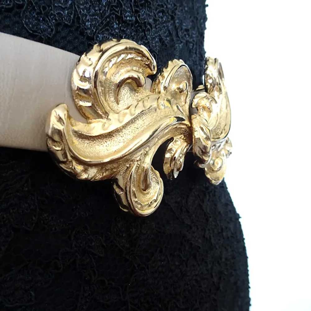 Vintage Mimi Di N Gold Plated Acanthus Buckle Bel… - image 4