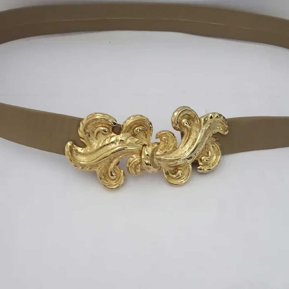 Vintage Mimi Di N Gold Plated Acanthus Buckle Bel… - image 5