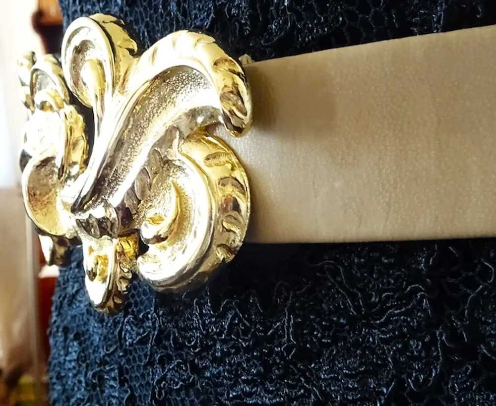 Vintage Mimi Di N Gold Plated Acanthus Buckle Bel… - image 9