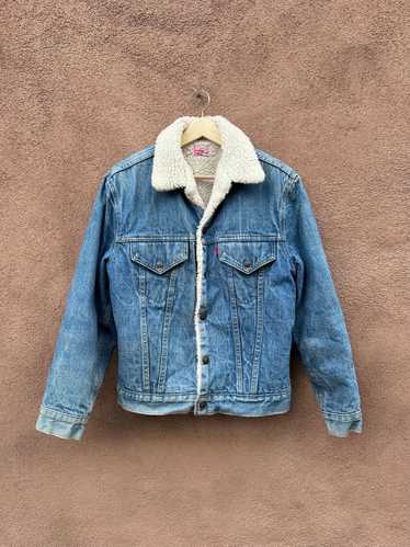1970's Levi's Sherpa Denim Jacket with Faux Shearl