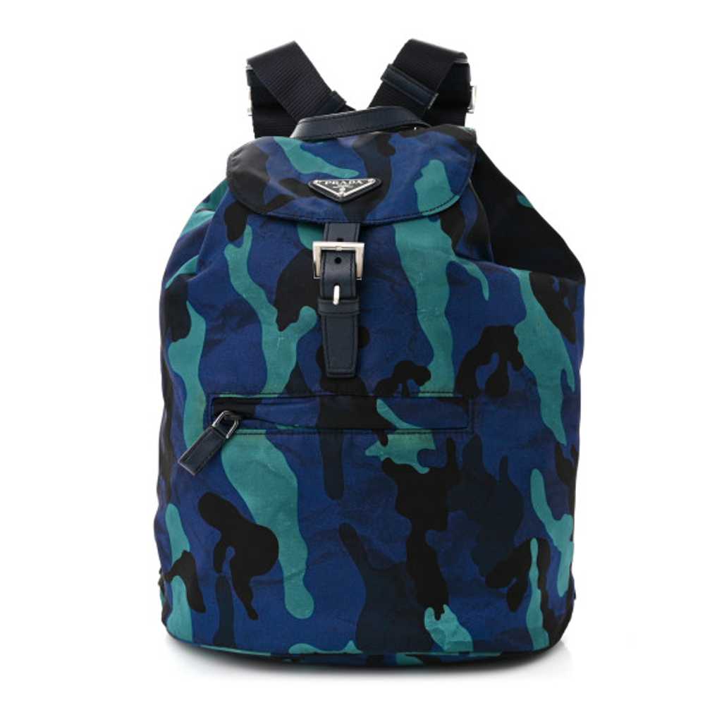 PRADA Tessuto Nylon Camouflage Print Backpack Roy… - image 1