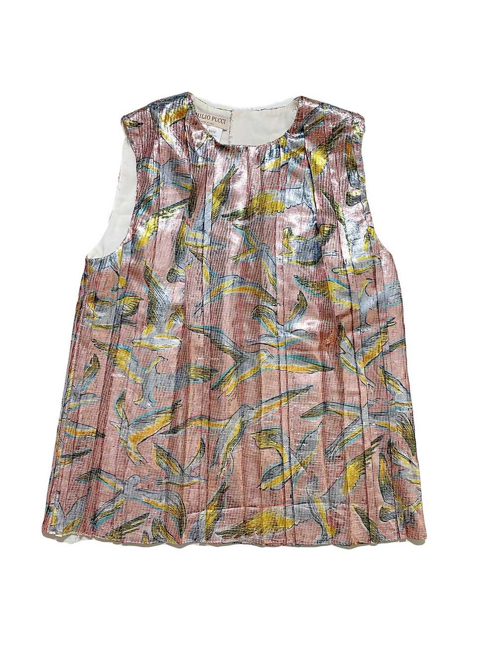 Emilio Pucci Metallic Pink Top UK 8 - image 1