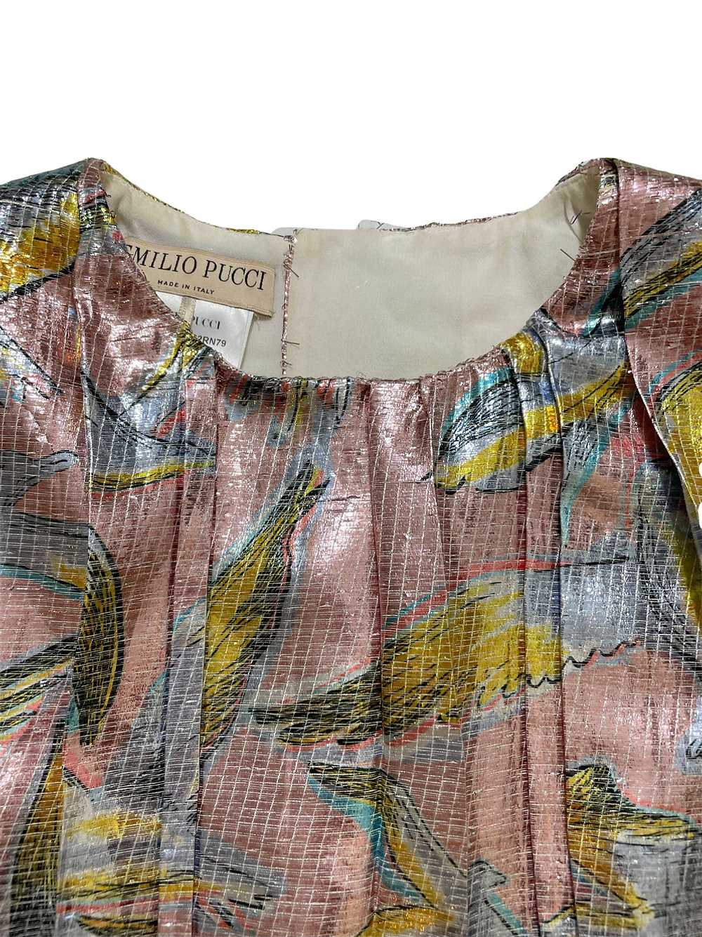 Emilio Pucci Metallic Pink Top UK 8 - image 3