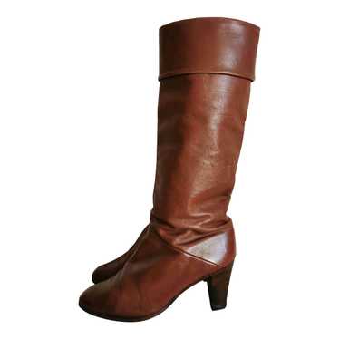 Leather boots - Tan leather boots from the 1970s … - image 1