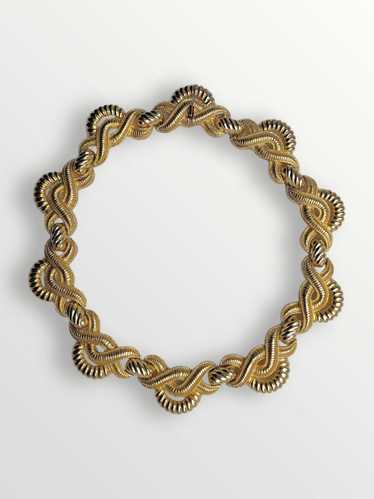 Christian Dior Gold Plated Woven Necklace