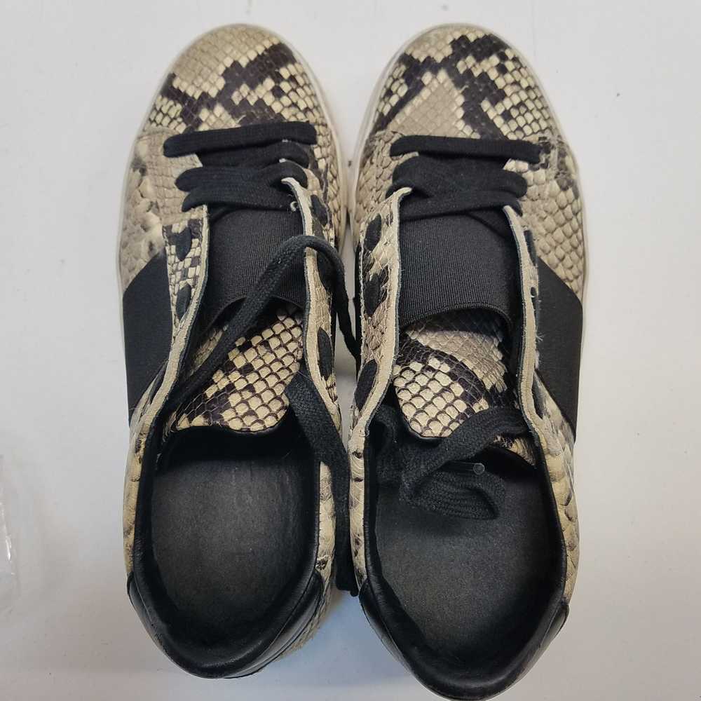 M. Gemi Snakeskin Print Leather Sneakers Beige Bl… - image 7