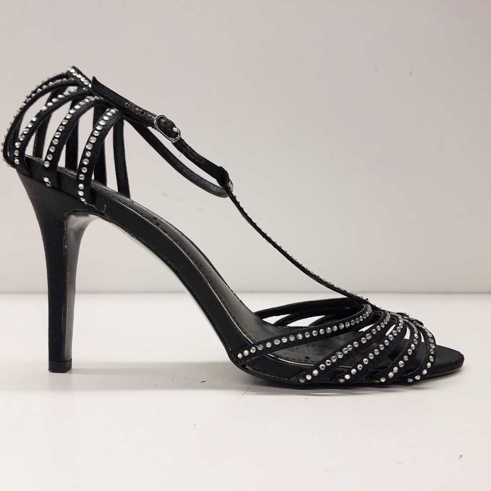 Lauren Ralph Lauren T Strap Rhinestone Heels Blac… - image 2