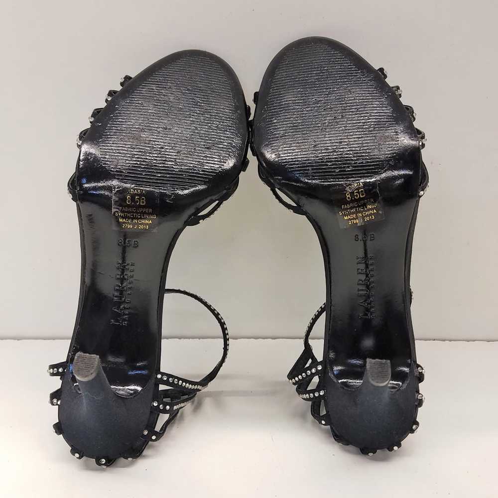 Lauren Ralph Lauren T Strap Rhinestone Heels Blac… - image 6