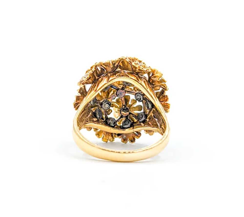 Whimsical Tremblant Flower Cluster Diamond Ring i… - image 5