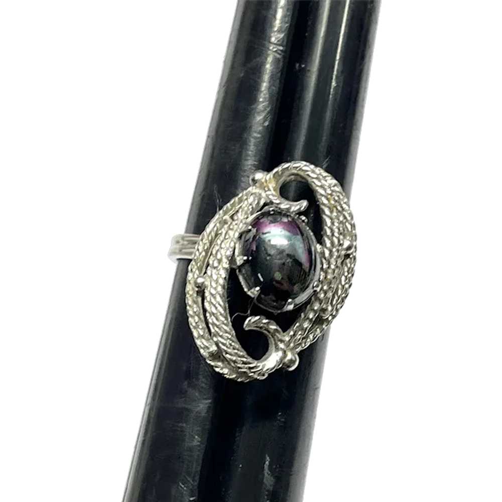 Vintage Sarah Coventry Hematite Stone Ring - image 1