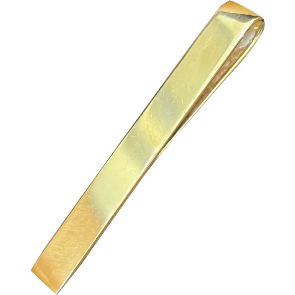 Vintage Tiffany & Co 14K Yellow Gold Tie Clip - image 1