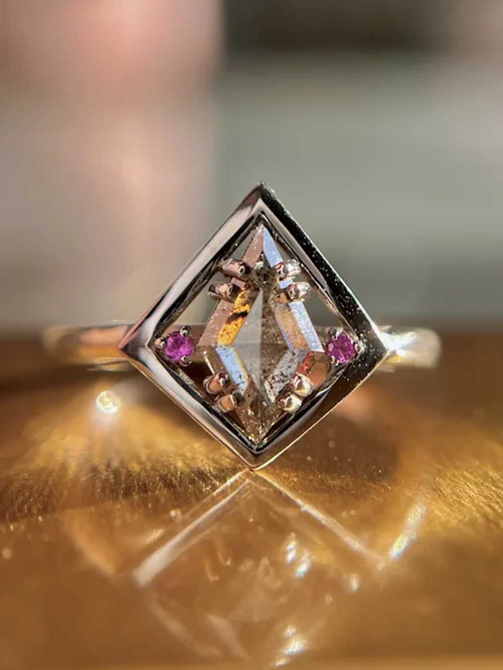 Unique Kite Cut Diamond Ring - image 7