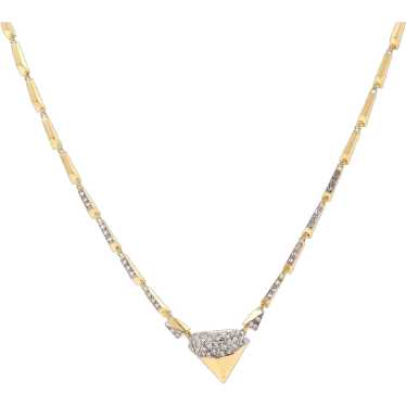Diamond Station Necklace 18K Yellow Gold Specialty