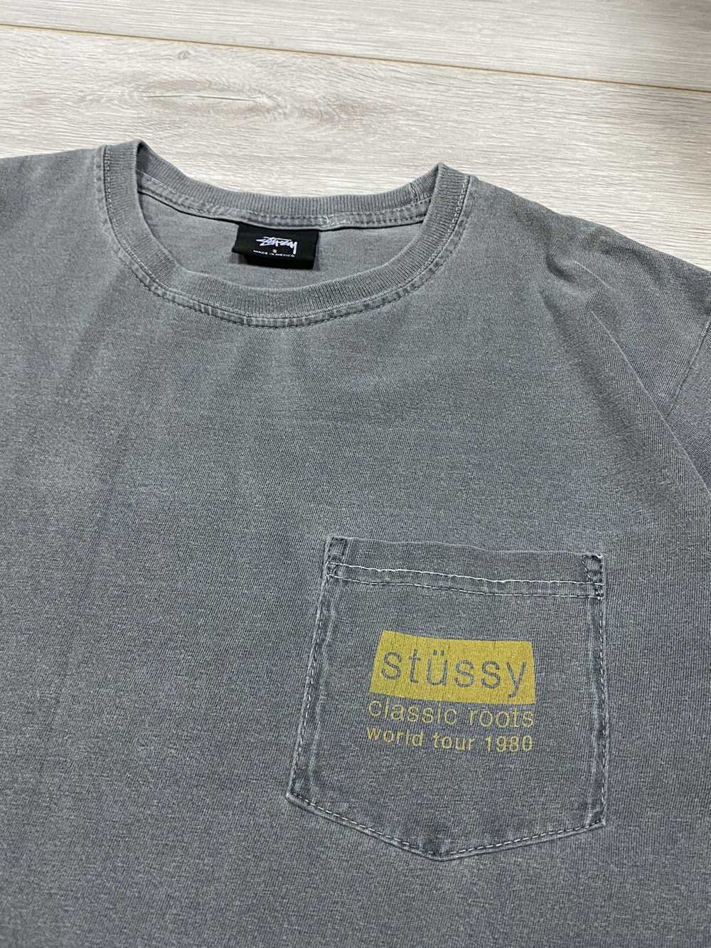 Stussy × Vintage Stussy classic roots faded grey … - image 4