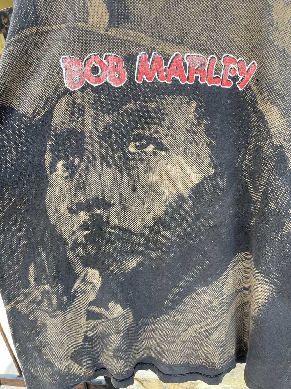 Bob Marley × Rap Tees × Very Rare Vtg’90s Sun Fad… - image 7