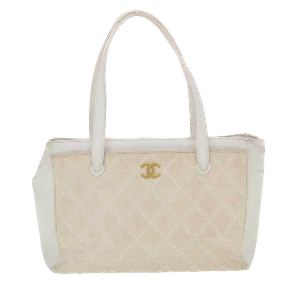 Chanel CHANEL Matelasse Wild Stitch Tote Bag Canv… - image 2