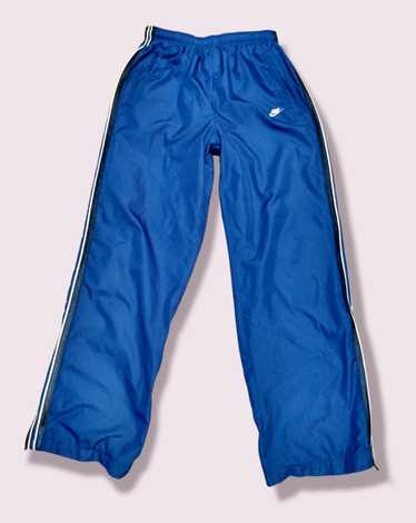 Vintage Nike Y2K Men's Athletic Track Pants Size Large Warm Up Navy Orange