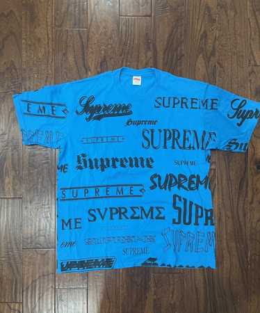 Supreme/T-Shirt/M/Polyester/BLU/All Over Print/Supreme Split