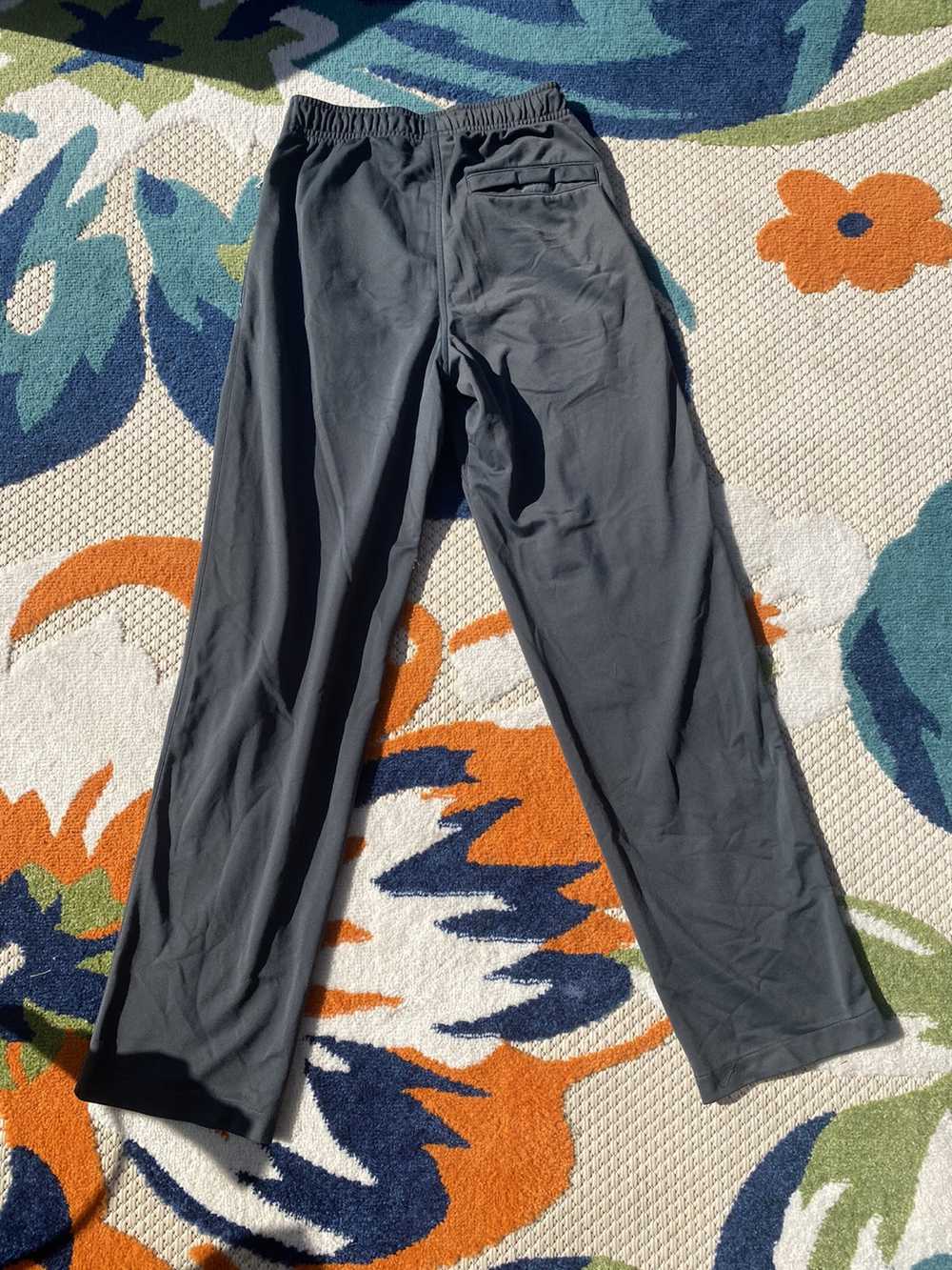 Vintage Nike Sweatpants S Dark Grey Polyester White Swoosh Black Y2K 