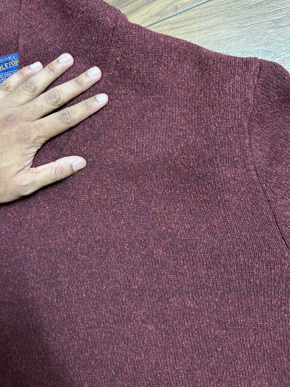 Pendleton × Vintage maroon Pendleton sweater shet… - image 3