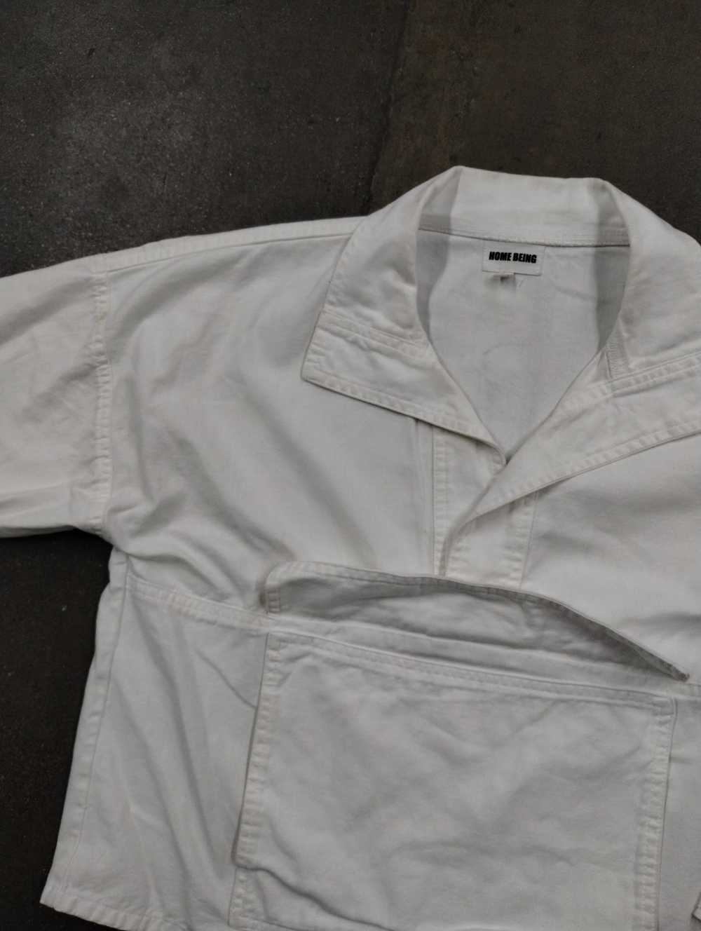 Vintage Vintage 1990s White Cotton Anorak Jacket - image 2