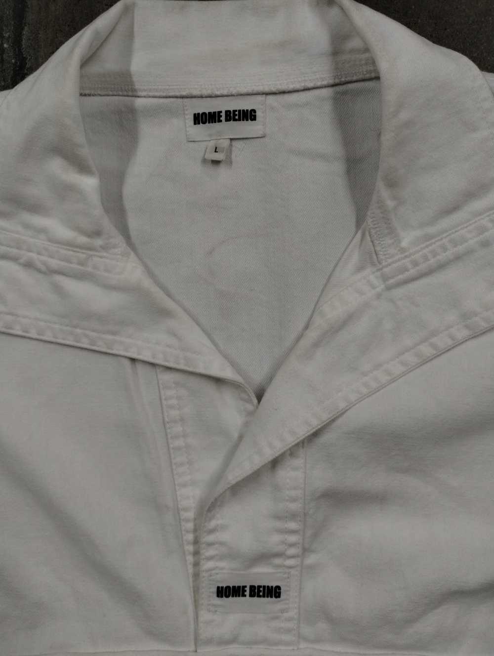Vintage Vintage 1990s White Cotton Anorak Jacket - image 3