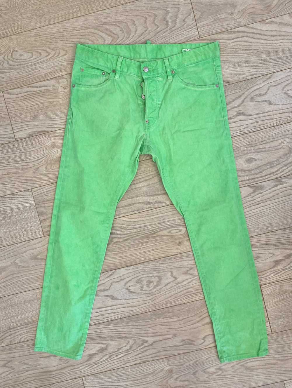 Dsquared2 Dsquared2 Light Green Painted Jeans - image 2