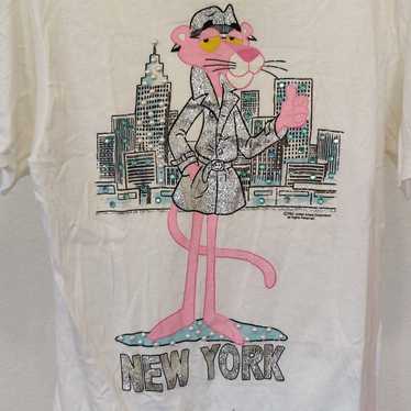 Vintage 1985 Pink Panther New York jeweled glitter