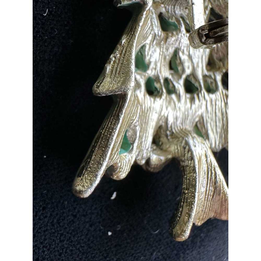 Unbrnd Vintage Enamel Christmas Tree Brooch Spark… - image 10