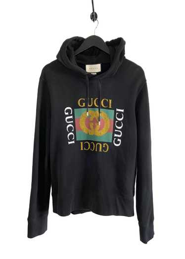Gucci Gucci "Fake Logo" GG Black Oversized Hoodie