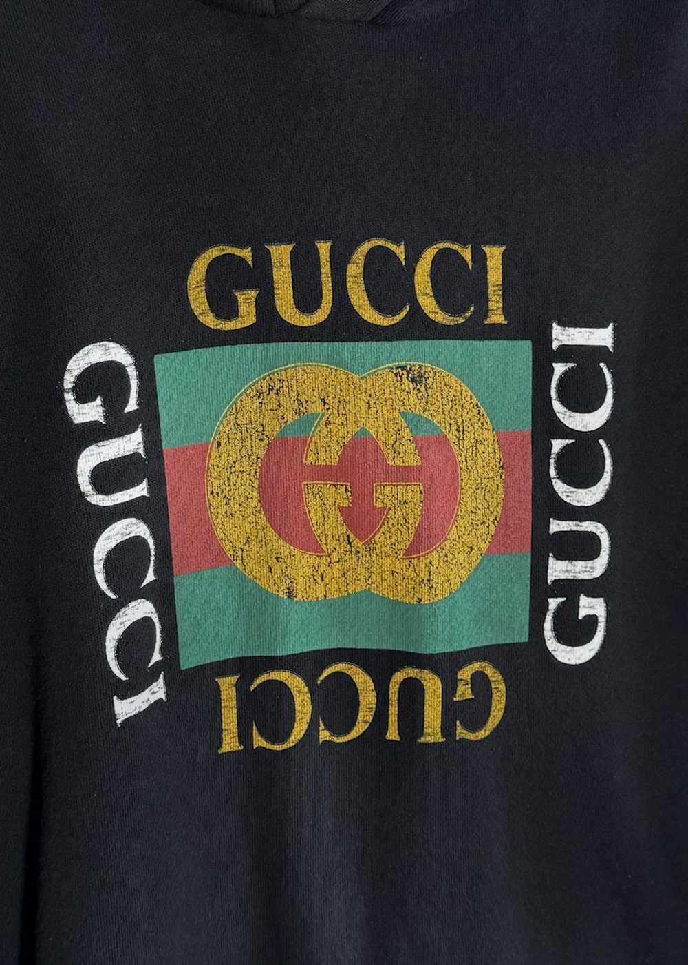 Gucci Gucci "Fake Logo" GG Black Oversized Hoodie - image 4