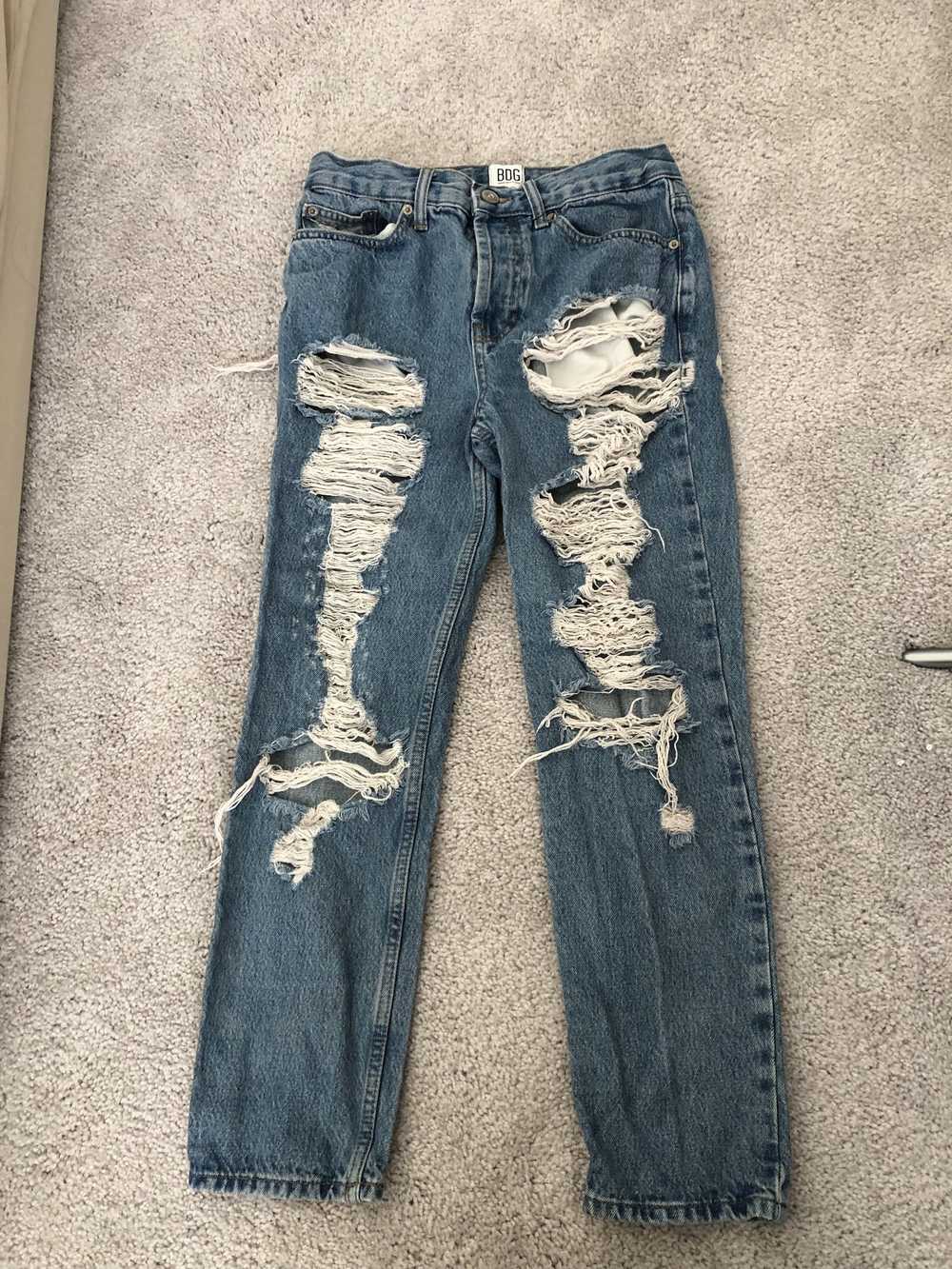 Bdg Destroyed dad jeans Sz 28 - image 1