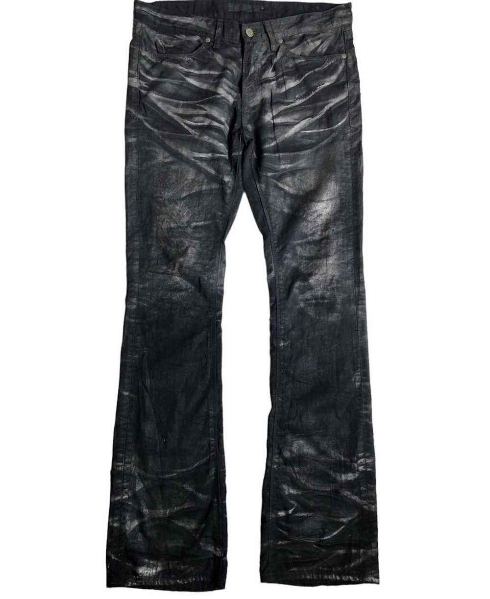 Vintage Fuga waxed design flared pants - image 2
